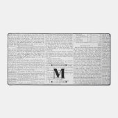  krantenpapier Custom Monogram Bureaumat (Voorkant)