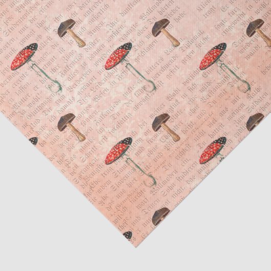 Krantenpapier en champignons tissuepapier (Detail)