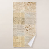 Krantenpapier, gerijpt krantenpapier badhanddoek (Badhanddoek)