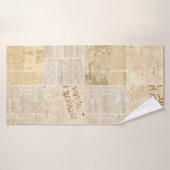 Krantenpapier, gerijpt krantenpapier badhanddoek (Badhanddoek)