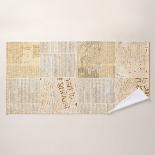 Krantenpapier, gerijpt krantenpapier badhanddoek (Badhanddoek)