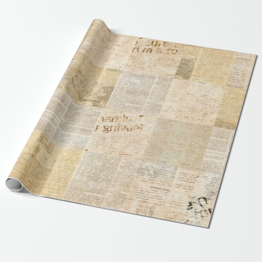 Krantenpapier, gerijpt krantenpapier cadeaupapier (Uitgerold)