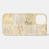 Krantenpapier, gerijpt krantenpapier Case-Mate iPhone case (Achterkant (horizontaal))