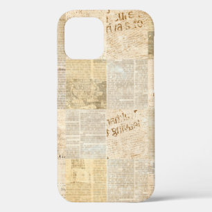 Krantenpapier, gerijpt krantenpapier iPhone 12 hoesje