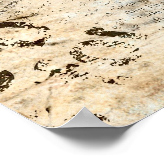 Krantenpapier, gerijpt krantenpapier poster (Hoek)