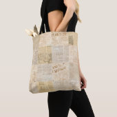 Krantenpapier, gerijpt krantenpapier tote bag (Dichtbij)