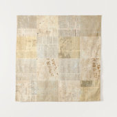 Krantenpapier, gerijpt krantenpapier wandkleed (Voorkant (horizontaal))