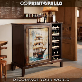  krantenpapier met zeilgaljoen tissuepapier