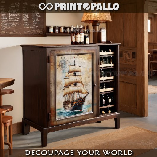  krantenpapier met zeilgaljoen tissuepapier