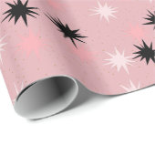 Krantenpapier voor atomaire-roze Starbursts Cadeaupapier (Rol Hoek)