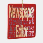 Krantenredacteur Extraordinaire Keramisch Ornament (Rechts)