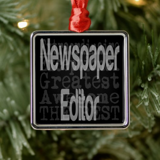 Krantenredacteur Extraordinaire Metalen Ornament (Boom)