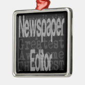 Krantenredacteur Extraordinaire Metalen Ornament (Links)
