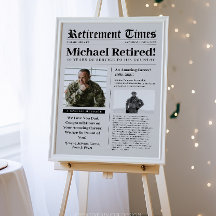 Krantenretraite Militaire Vet Schuim Poster