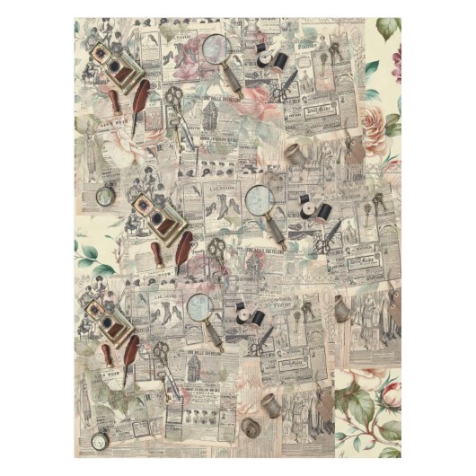  krantensamenstelling tafelkleed (Voorkant)