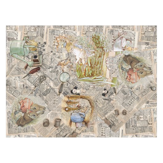 krantensamenstelling tafelkleed (Voorkant (Horizontaal))