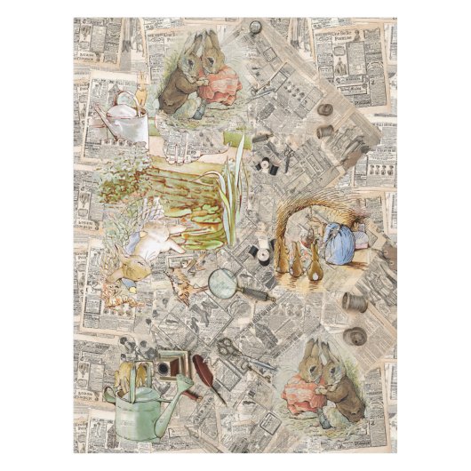 krantensamenstelling tafelkleed (Voorkant)