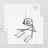 Krantenscheerman Briefkaart (Voorkant / Achterkant)