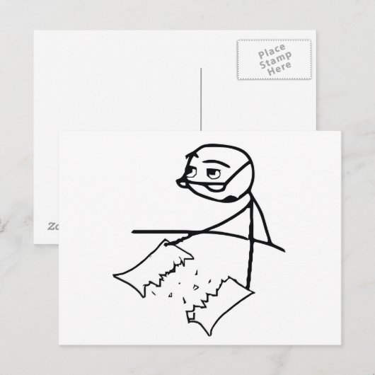 Krantenscheerman Briefkaart (Voorkant / Achterkant)