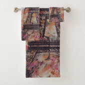  krantenscripts Parijs eiffeltoren Bad Handdoek