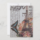  krantenscripts Parijs eiffeltoren Bedankkaart (Voorkant)
