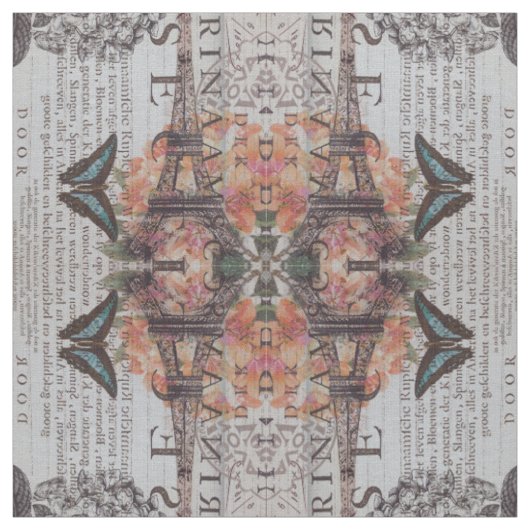 krantenscripts Parijs eiffeltoren Stof (Swatch)