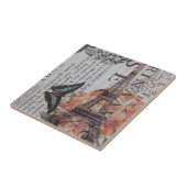 krantenscripts Parijs eiffeltoren Tegeltje (Zijkant)