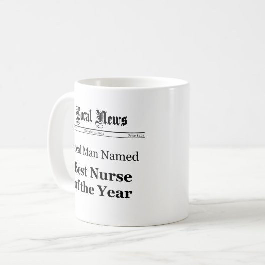 Krantenstijl Beste mannelijke zuster Gift Mok (Voorkant links)