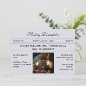 Krantenstijl Elegant Regency Era Save the Date Kaart (Staand voorkant)