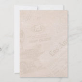  krantenstijl Foto Birthday Uitnodiging (Achterkant)