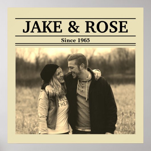 Krantenstijl (foto's en tekst aanpassen) poster (Voorkant)