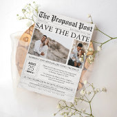 Krantenstijl Fun Sparen de Foto van de Datum Save The Date