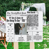 Krantentijdlijn en trouwprogramma's Hand Fan Handwaaier