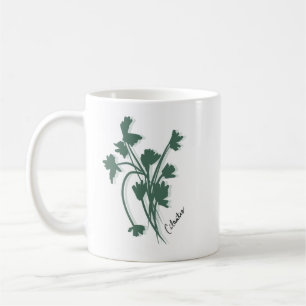Krantentuin Coriander Handgetekend Koffiemok