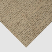 Krantentypografie uit het verleden tissuepapier (Detail)