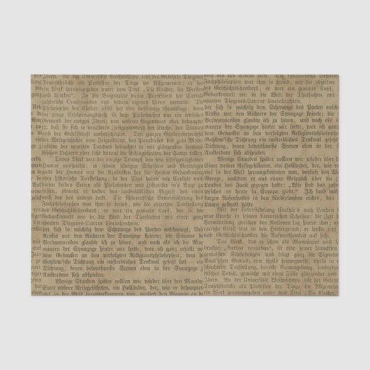 Krantentypografie uit het verleden tissuepapier (Voorkant)