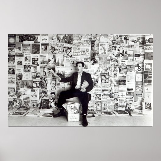 Krantenverkoper, c.1960 poster (Voorkant)