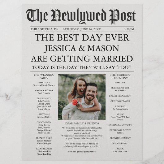 Krantenweddenschappen — Unieke programma's Flyer (Voorkant)