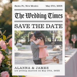 Krantfoto Save the Date uit het verleden Kaart