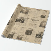 Krantpapier als Inpakpapier Vintage (Uitgerold)