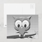 Krantpapieruil in zwart-wit briefkaart (Voorkant / Achterkant)