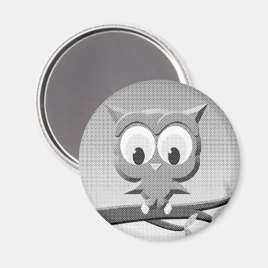 Krantpapieruil in zwart-wit magneet (Voorkant / Achterkant)