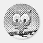 Krantpapieruil in zwart-wit magneet (Voorkant)