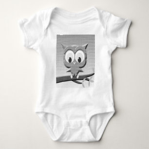 Krantpapieruil in zwart-wit romper