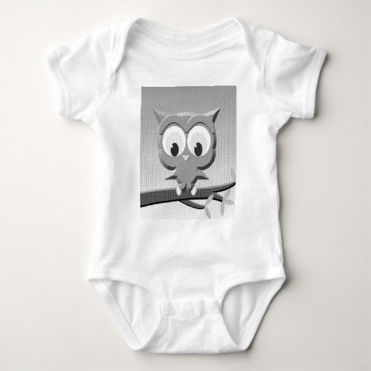 Krantpapieruil in zwart-wit romper (Voorkant)