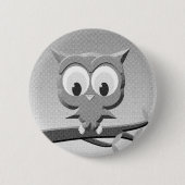 Krantpapieruil in zwart-wit ronde button 5,7 cm (Voorkant)