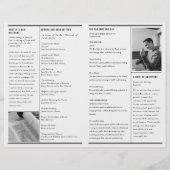 Krantstijl Mitzvah-programma Kleine Vouwbare Papie Flyer (Achterkant)