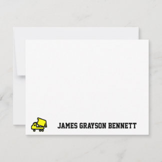 Krantwagen bedankbriefje notitiekaartje