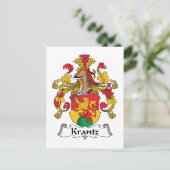 Krantz Family Crest Briefkaart (Staand voorkant)