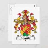 Krantz Family Crest Briefkaart (Voorkant / Achterkant)